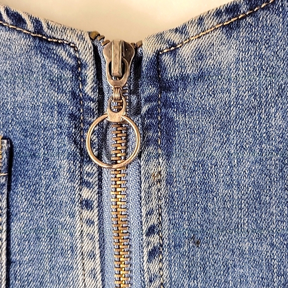 Rue21 Overall Denim Jumper Dress Size M - Picture 2 of 8